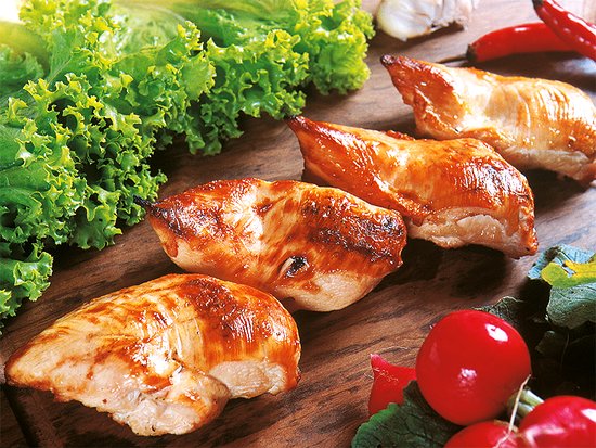 Peitos de Frango recheados com Porco Preto