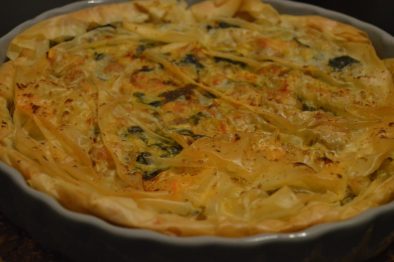Quiche de Castanhas e Espinafres