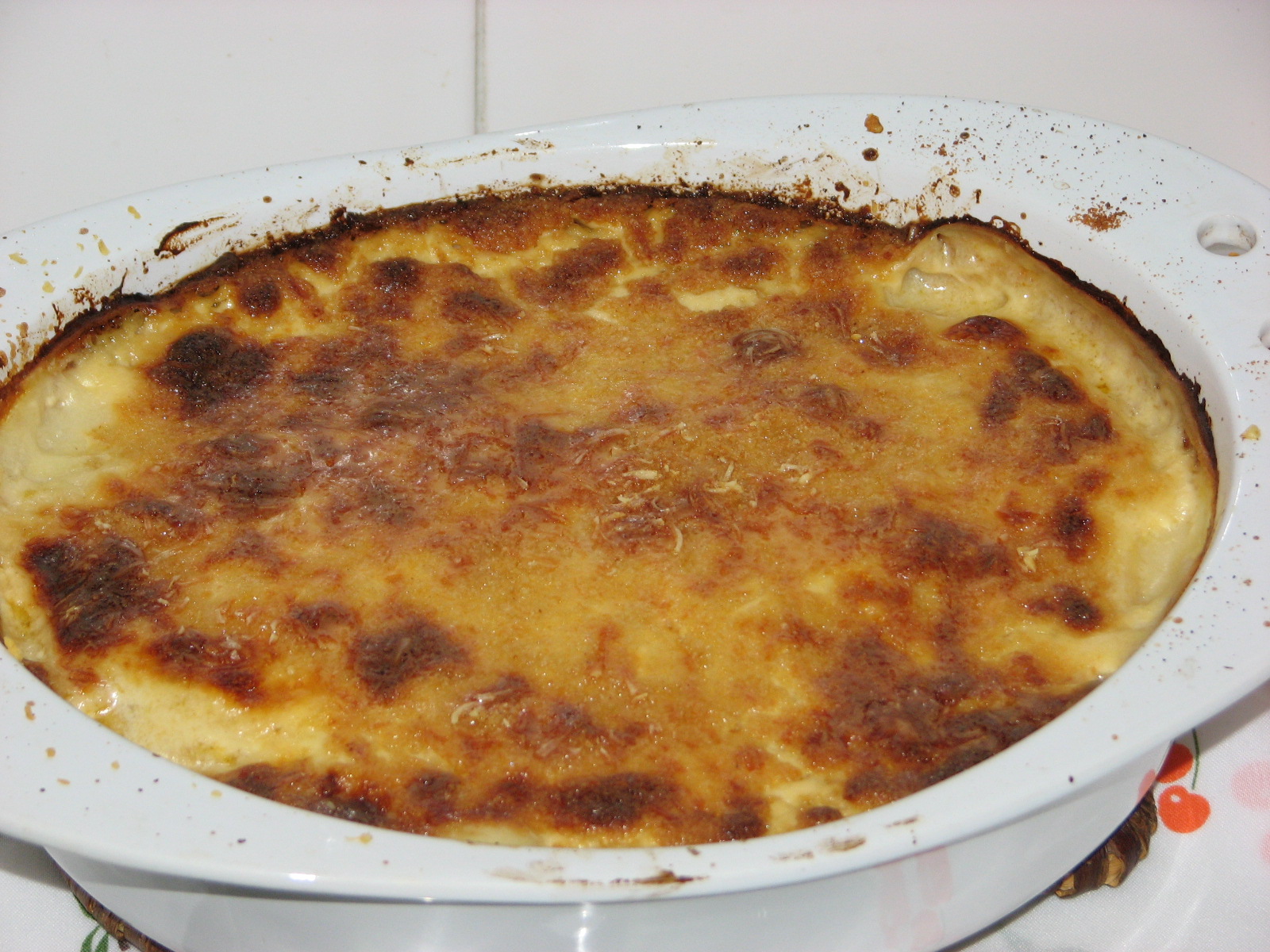 Gratinado de Peixe e Cogumelos