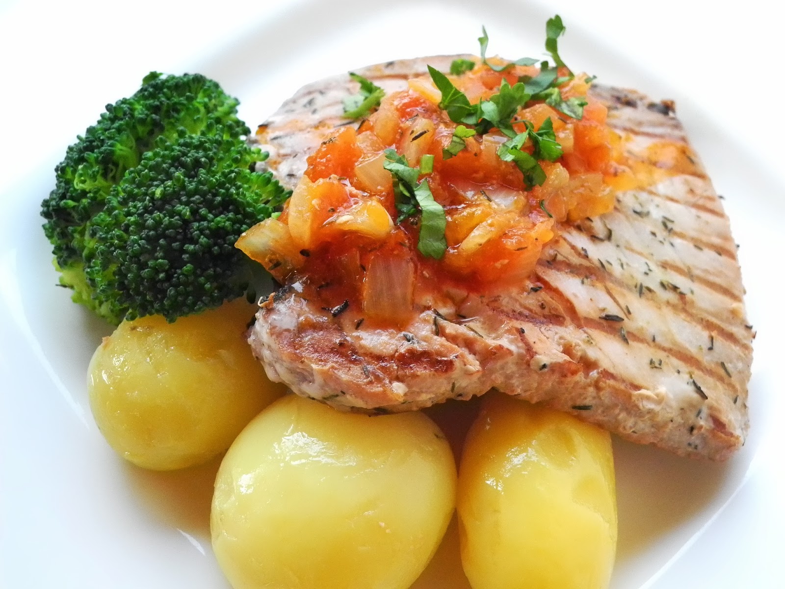 Bife de Atum com Presunto