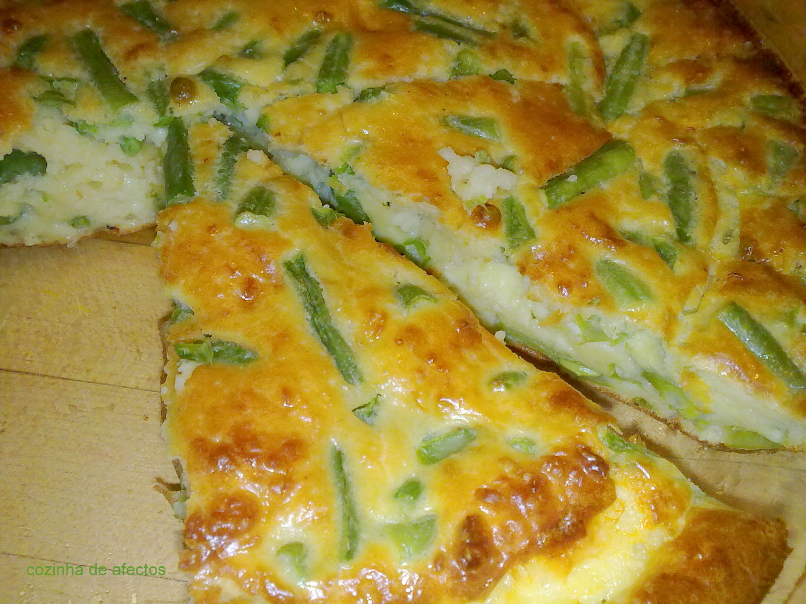 Tortilha de Frango e Feijão-Verde