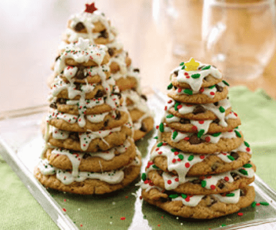 Árvore de Natal feita com cookies