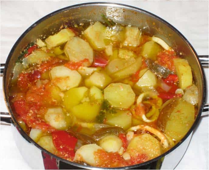 Caldeirada de Lulas com Pimentos